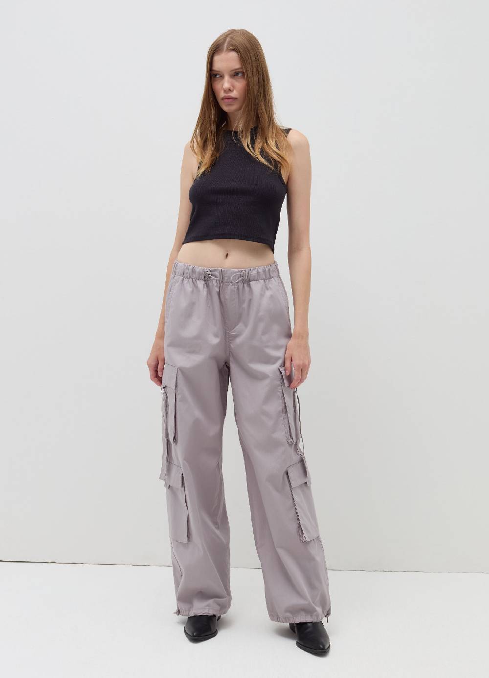 B. ANGEL Tank top crop a costine con lurex Negozio