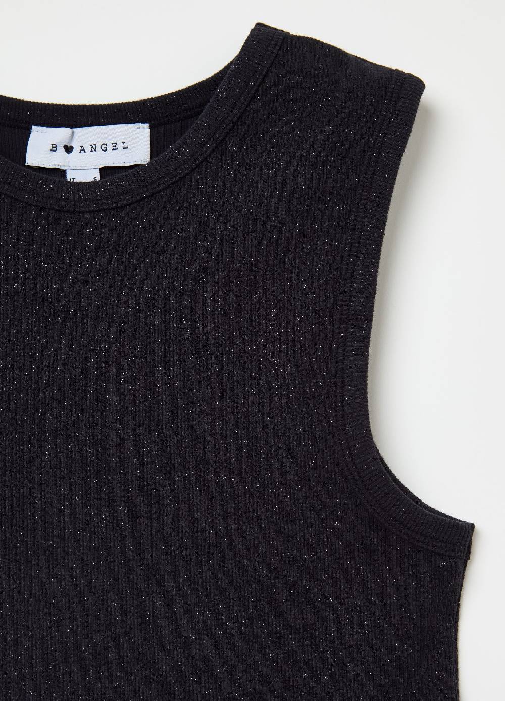 B. ANGEL Tank top crop a costine con lurex Negozio