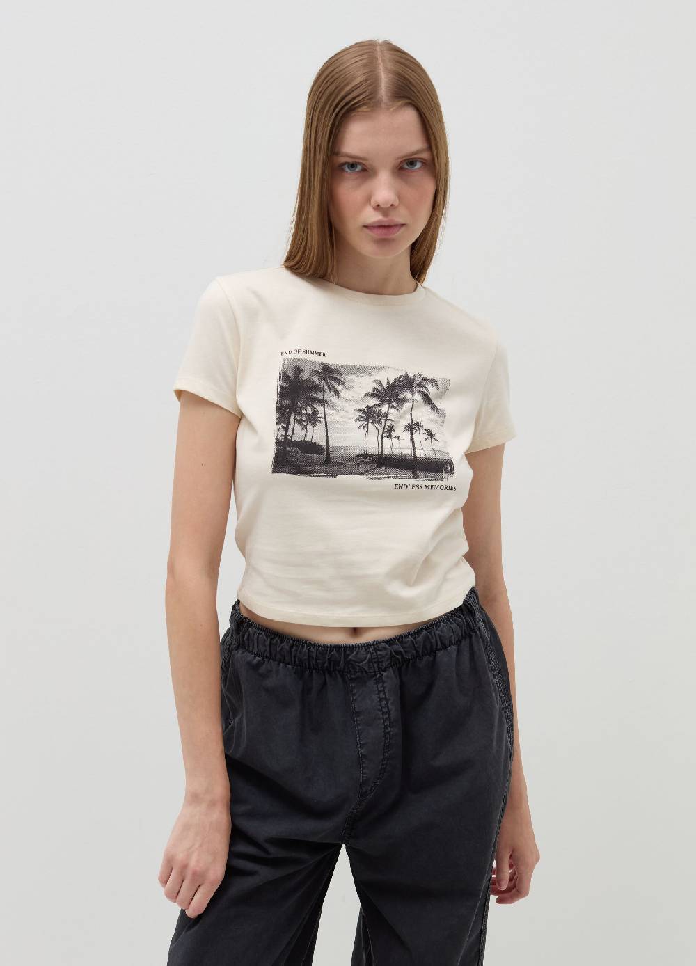 B. ANGEL T-shirt crop in cotone Italy