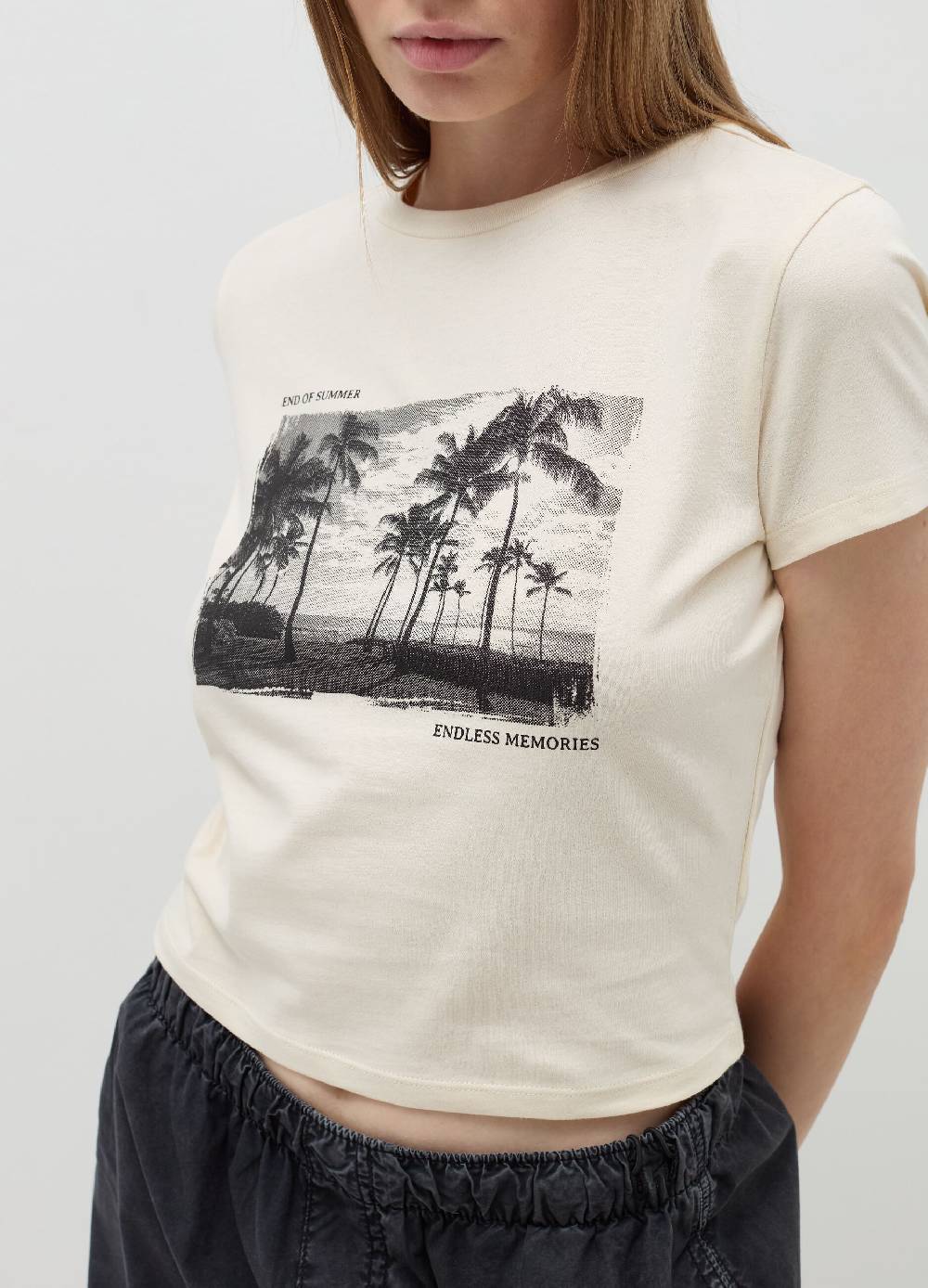 B. ANGEL T-shirt crop in cotone Italy