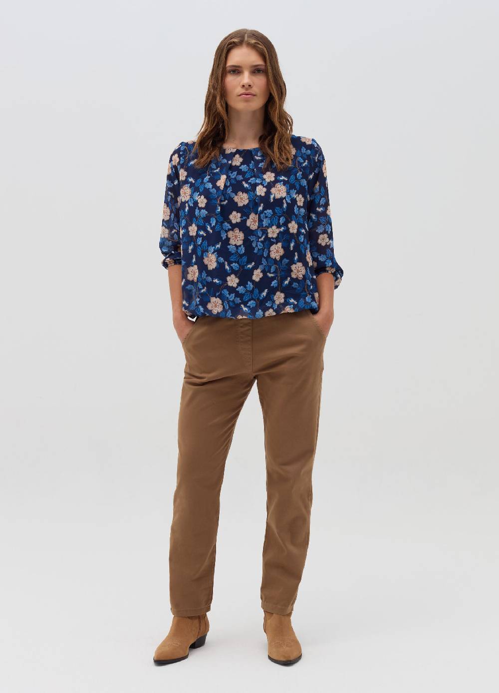 HYBRID Blusa floreale a maniche lunghe Shopping Online