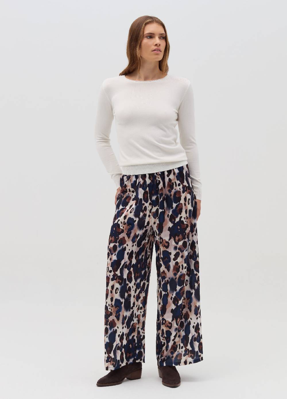 HYBRID Pullover girocollo con piccolo risvolto Outlet