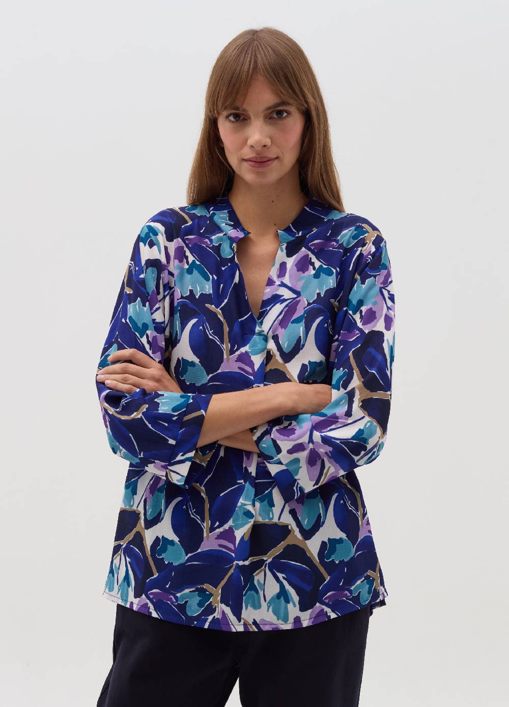 HYBRID Blusa con stampa floreale Vendita Calda