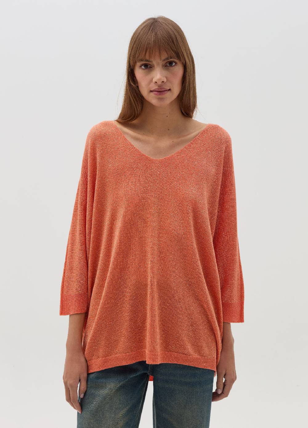 HYBRID Maglia in lurex con maniche a tre quarti Online
