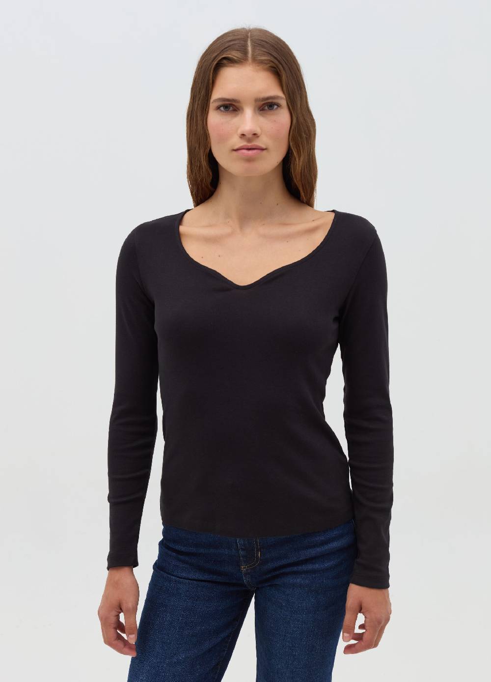 OVS T-shirt a maniche lunghe con scollo a cuore Outlet