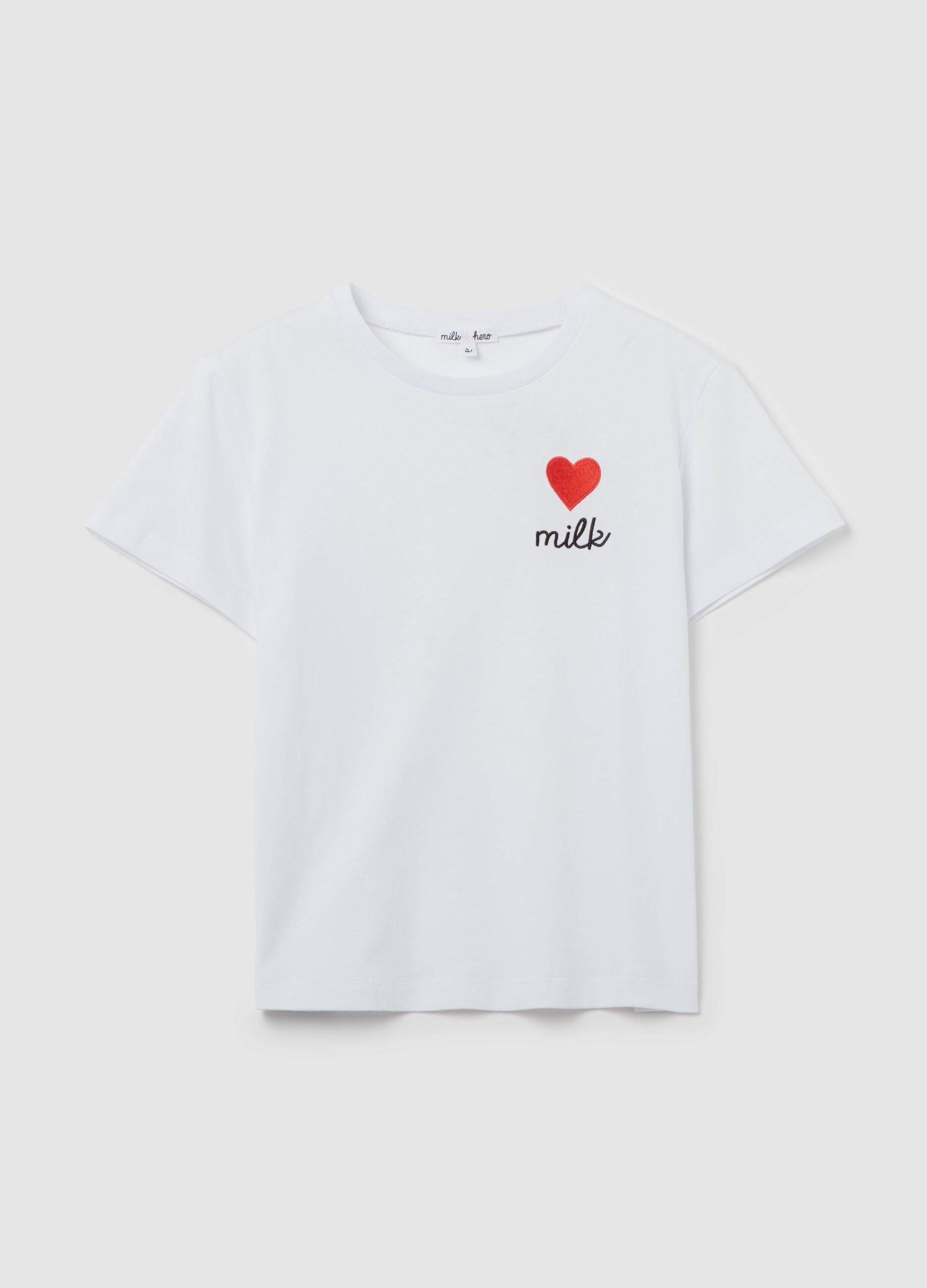 MILK+HERO T-shirt girocollo in cotone In Saldo