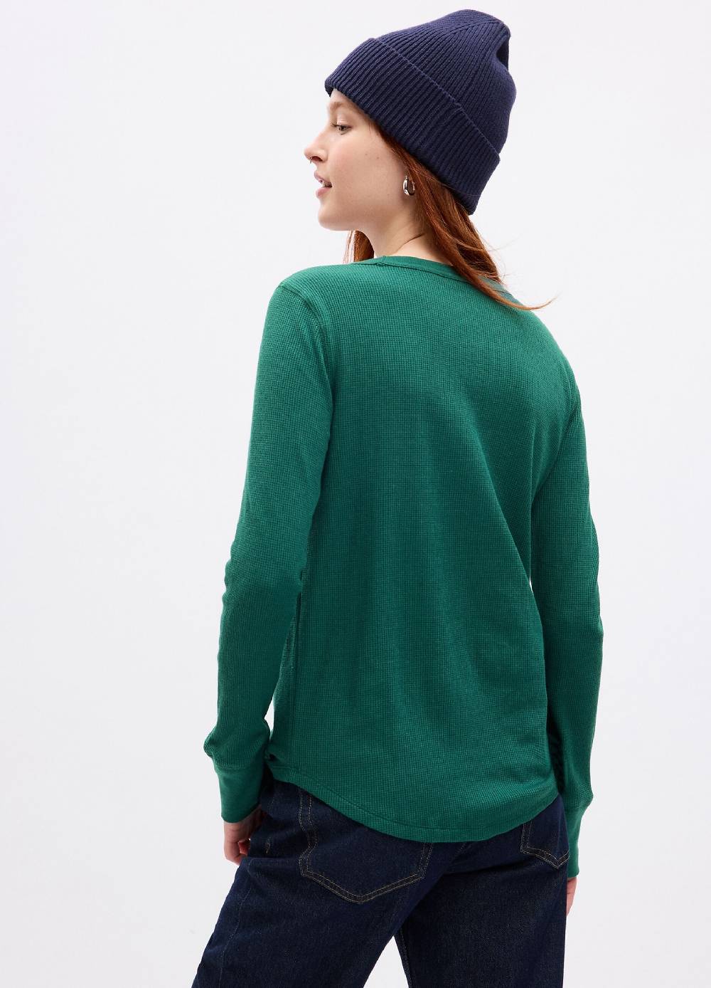 GAP T-shirt con micro trama waffle a maniche lunghe Offerta speciale