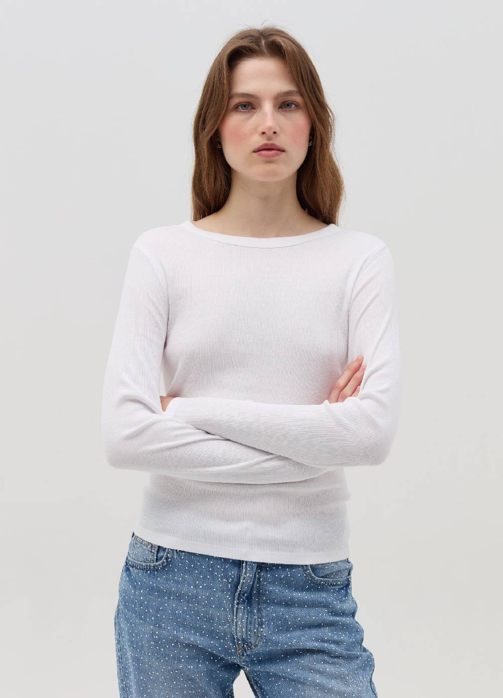 OVS T-shirt a costine con maniche lunghe Grande vendita