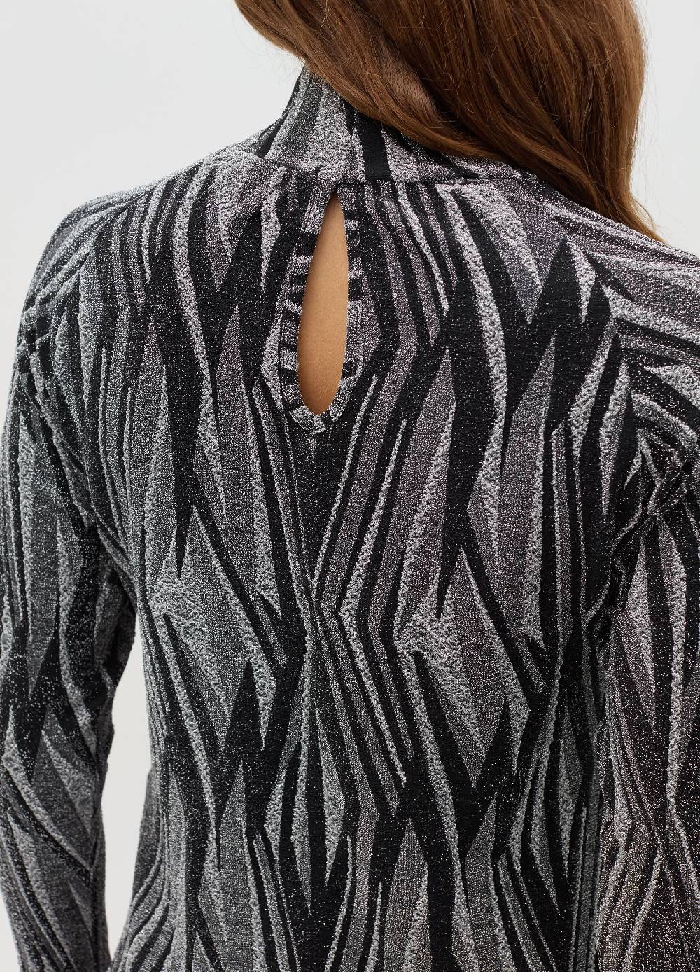 OVS T-shirt fantasia geometrica con lurex Offerta natalizia
