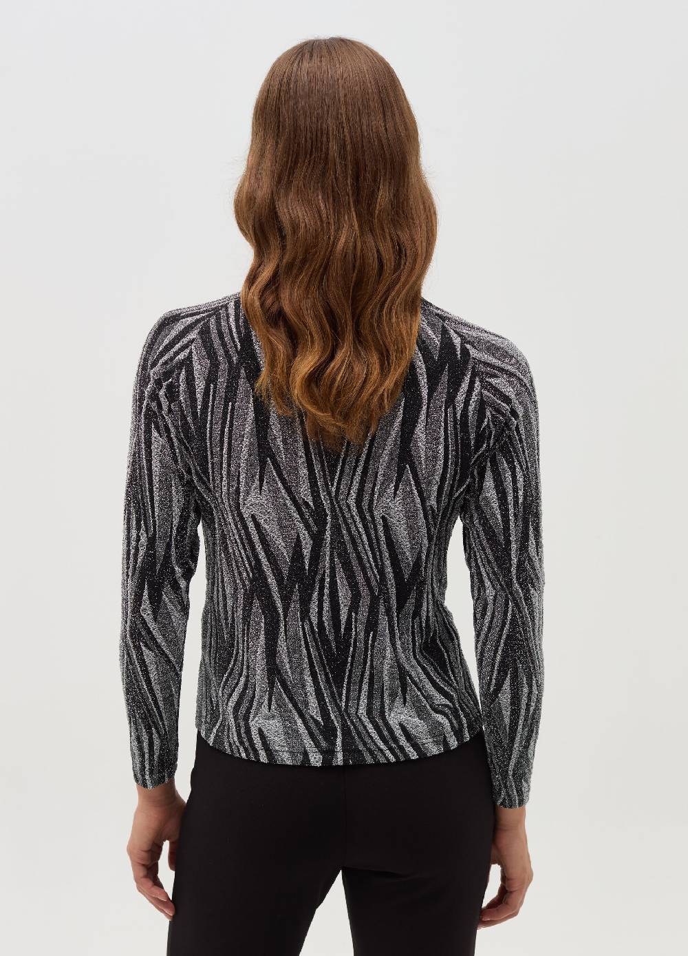OVS T-shirt fantasia geometrica con lurex Offerta natalizia