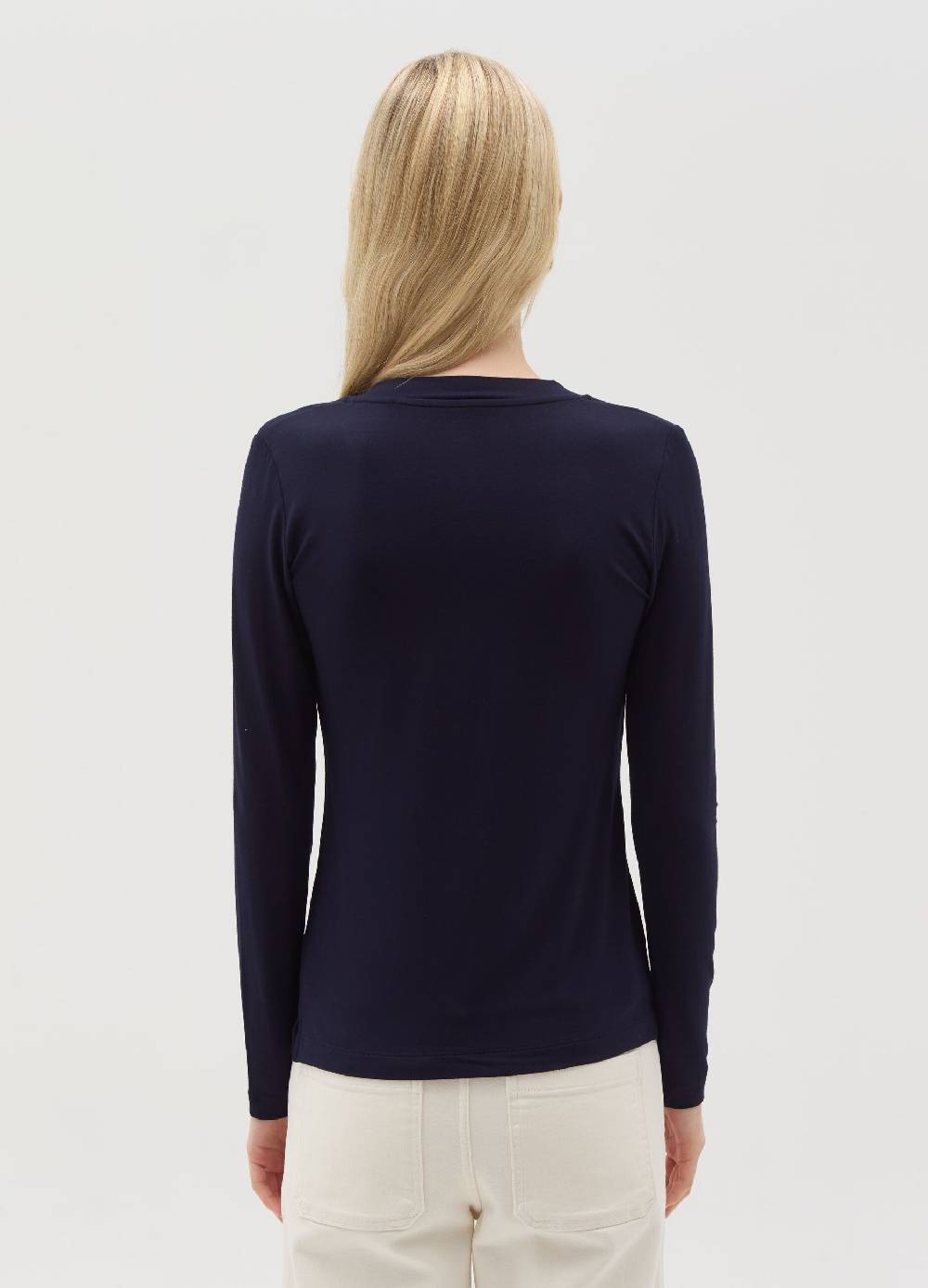 OVS T-shirt in viscosa stretch con scollo a V Smaltimento dello stoccaggio