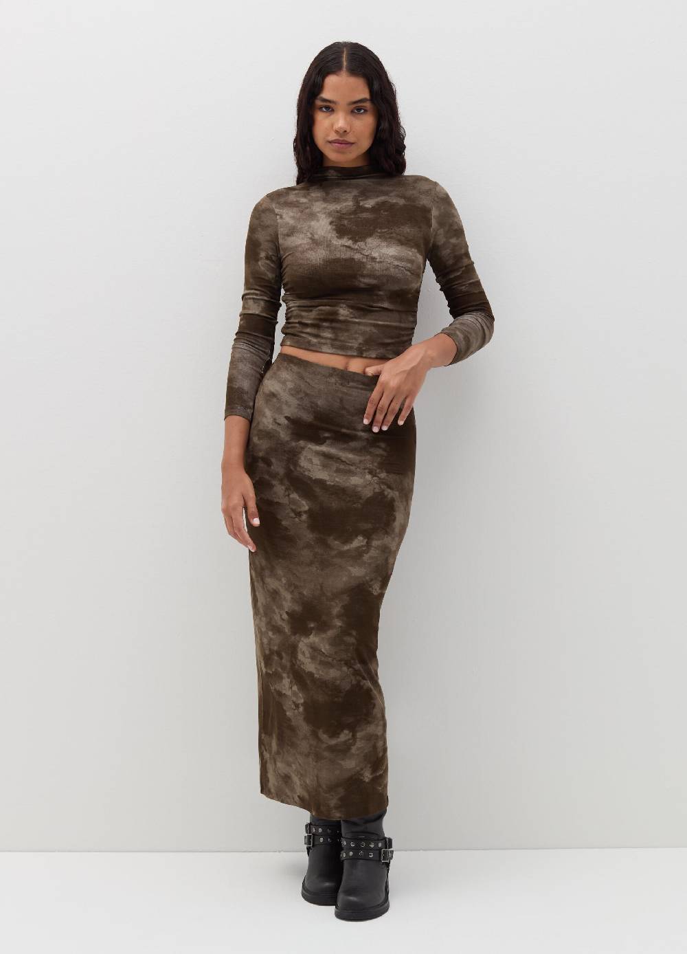 B. ANGEL T-shirt a maniche lunghe camouflage Online Outlet