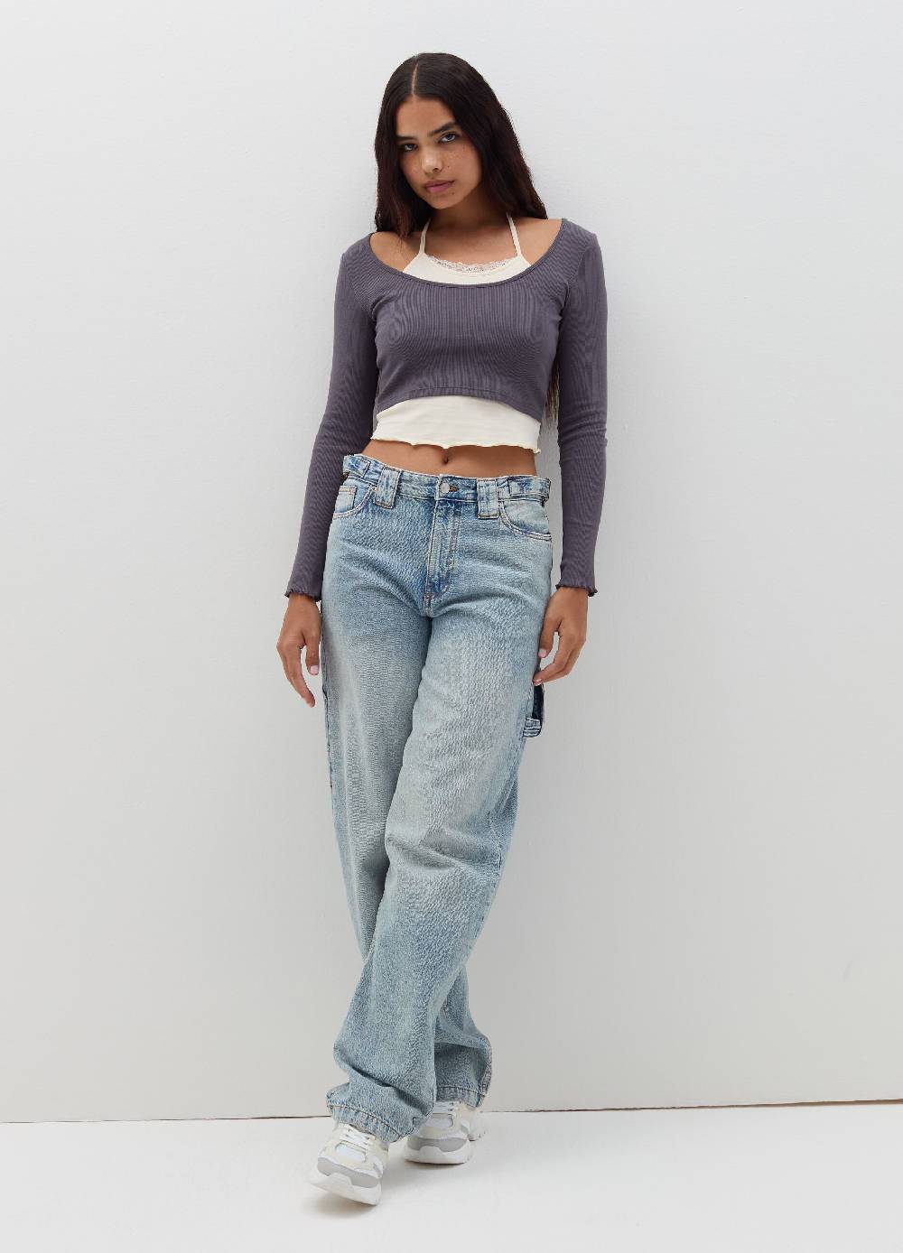 B. ANGEL T-shirt crop con canotta interna Grandi sconti