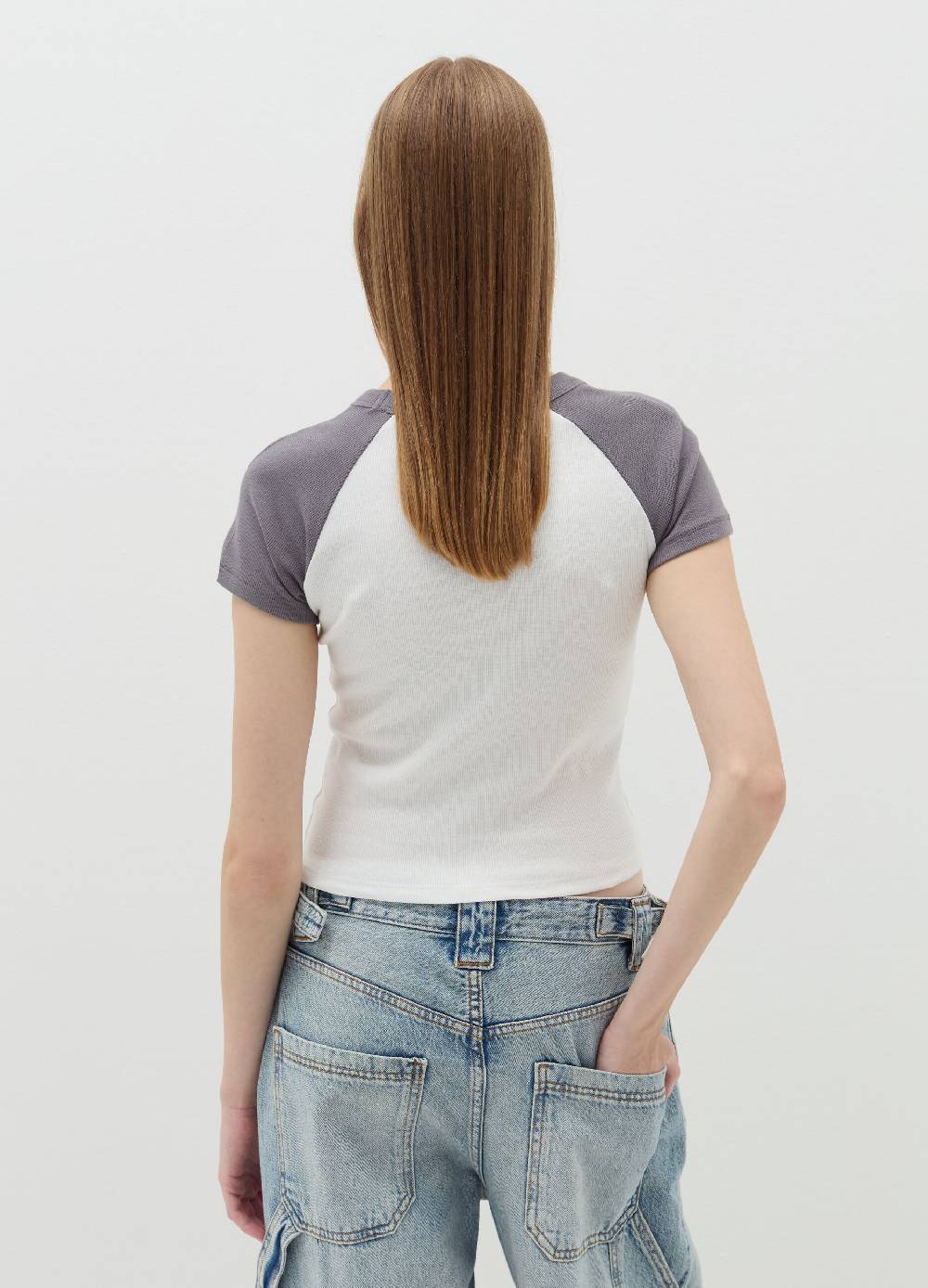 B. ANGEL T-shirt a costine con ricamo Offerte stagionali