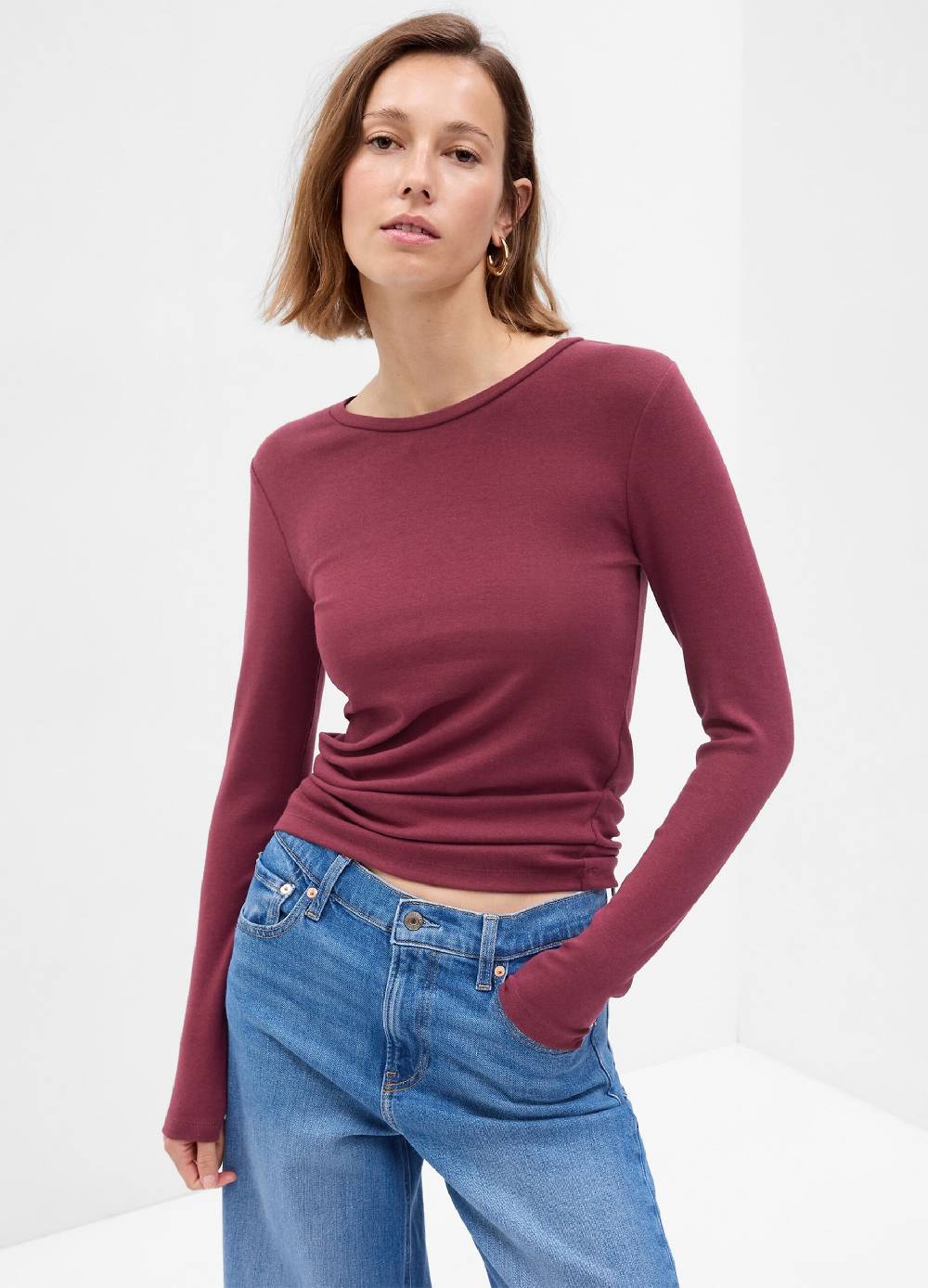 GAP T-shirt a maniche lunghe in cotone e modal Offerte speciali