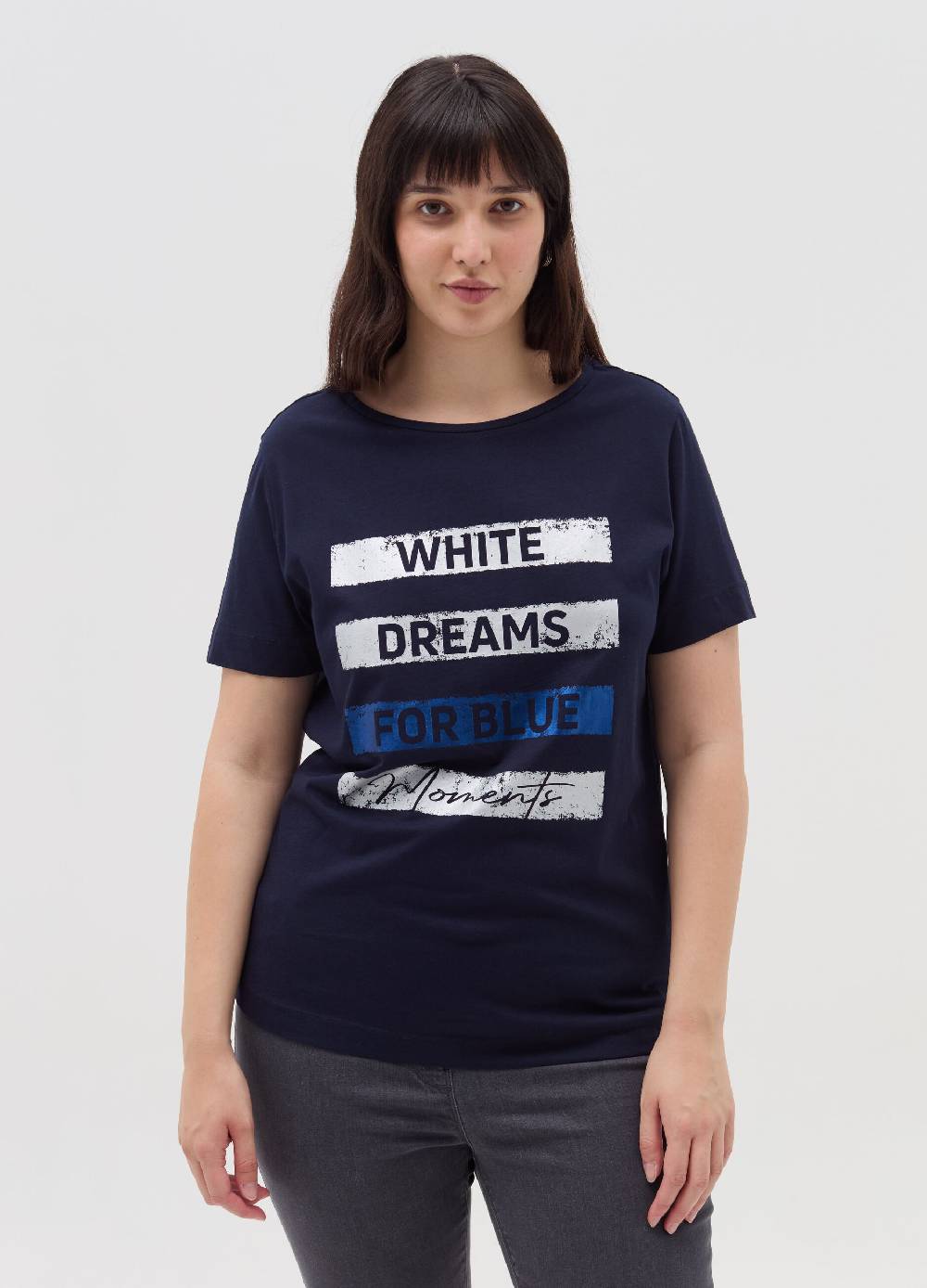 MYA T-shirt con stampa in foil Curvy Enormi risparmi