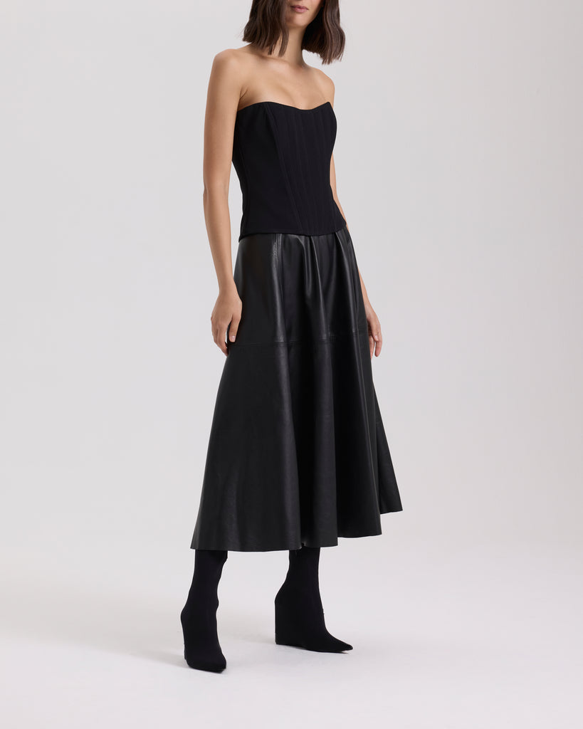 Raquel Diniz GIOVANNA LEATHER SKIRT Acquista Ora