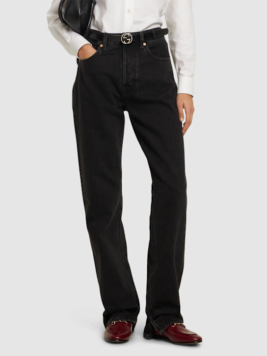 Luisaviaroma Mocassini Gucci Jordaan in pelle 10mm Prezzo Ridotto
