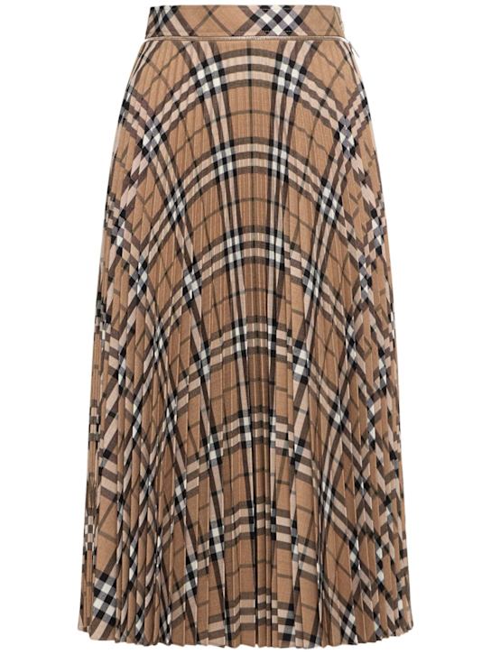 Luisaviaroma Pleated wool blend midi skirt In Saldo