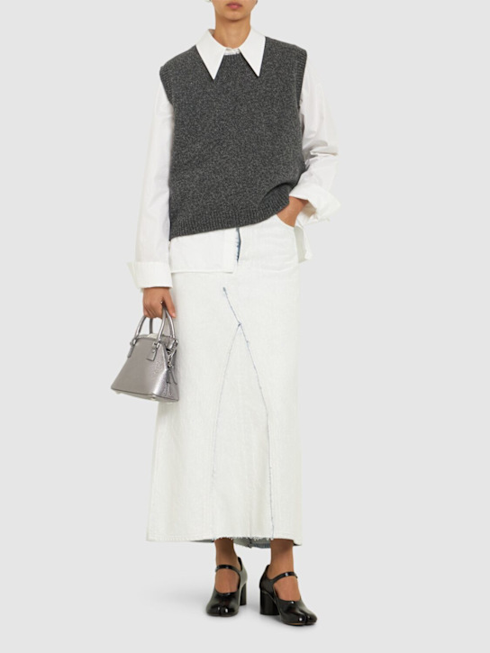 Luisaviaroma Gonna lunga in denim spalmato Convenienza