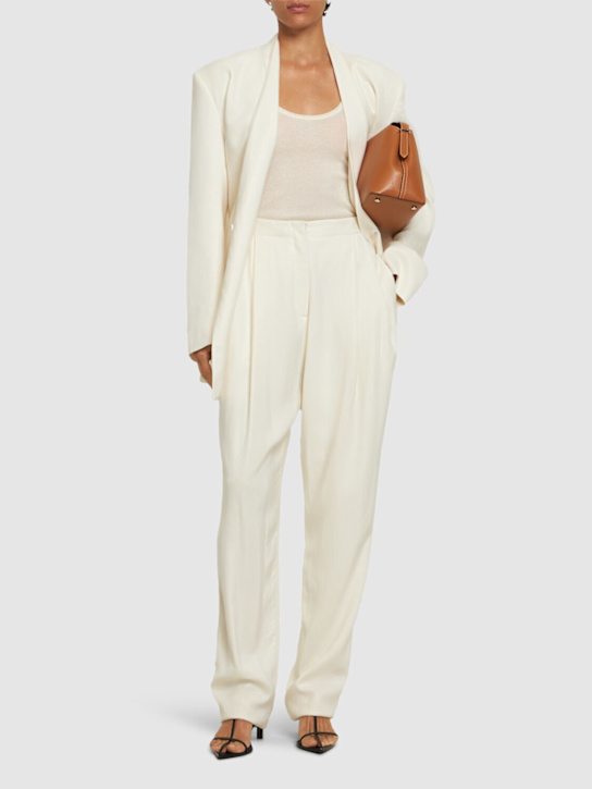 Luisaviaroma Pantaloni Emery in crepe di lana e viscosa Presa