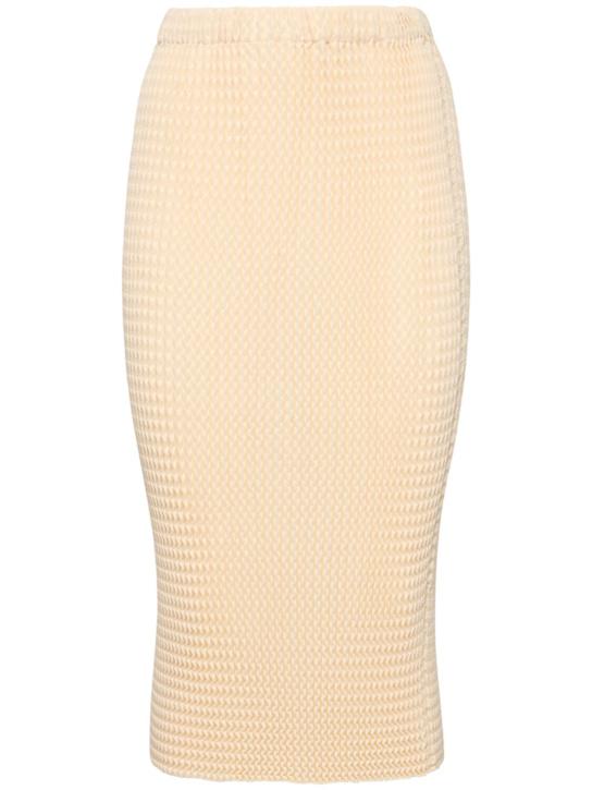 Luisaviaroma Gonna midi in misto cotone Spongy-48 Offerte