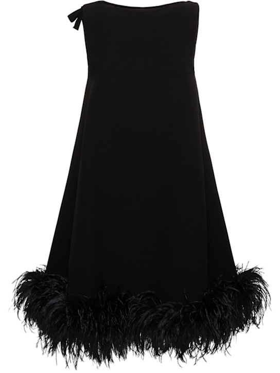 Luisaviaroma Vestito in crepe con piume Vendite Flash