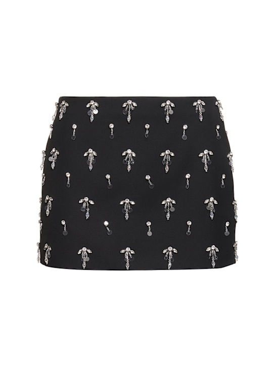 Luisaviaroma Embellished silk blend skirt Novità
