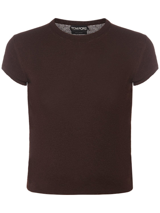 Luisaviaroma Top in maglia di cashmere e seta Saldi