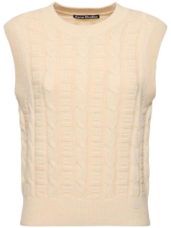 Luisaviaroma Gilet Kreen in maglia di misto cotone a trecce Vendita Calda