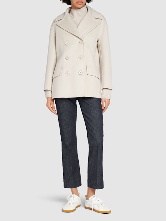 Luisaviaroma Cappotto doppiopetto Efebo in lana Saldi Di Fabbrica