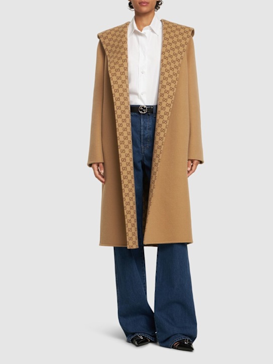 Luisaviaroma Cappotto reversibile in misto lana GG Negozi Online
