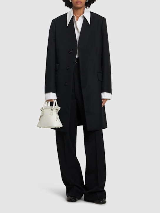 Luisaviaroma Cappotto midi in lana senza colletto Sconto