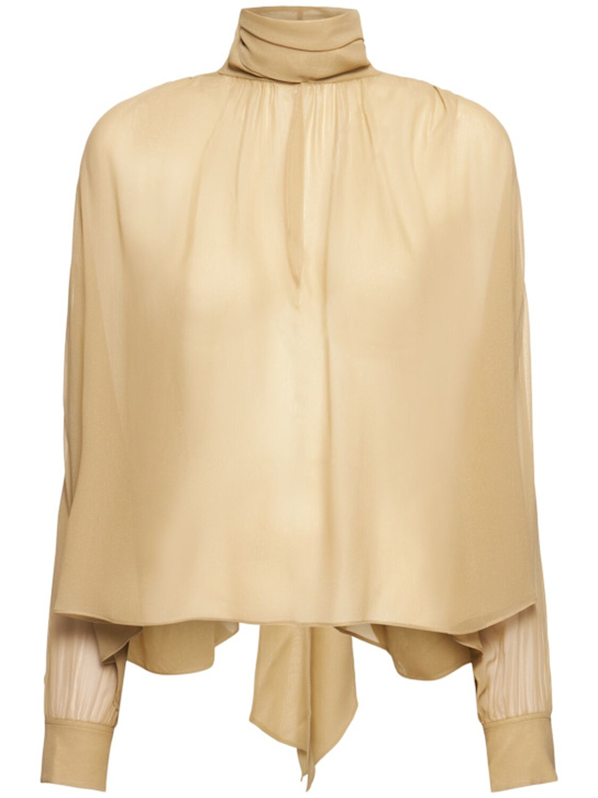 Luisaviaroma Camicia in georgette di seta drappeggiato