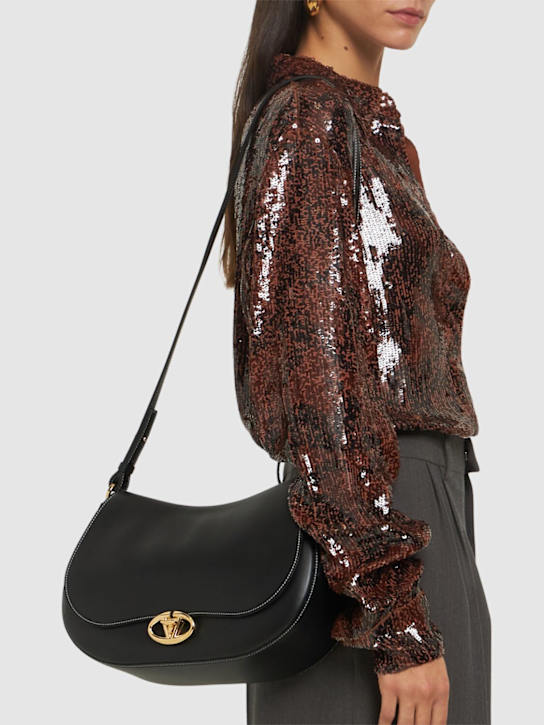 Luisaviaroma Borsa Saddle in pelle con logo Shopping Online