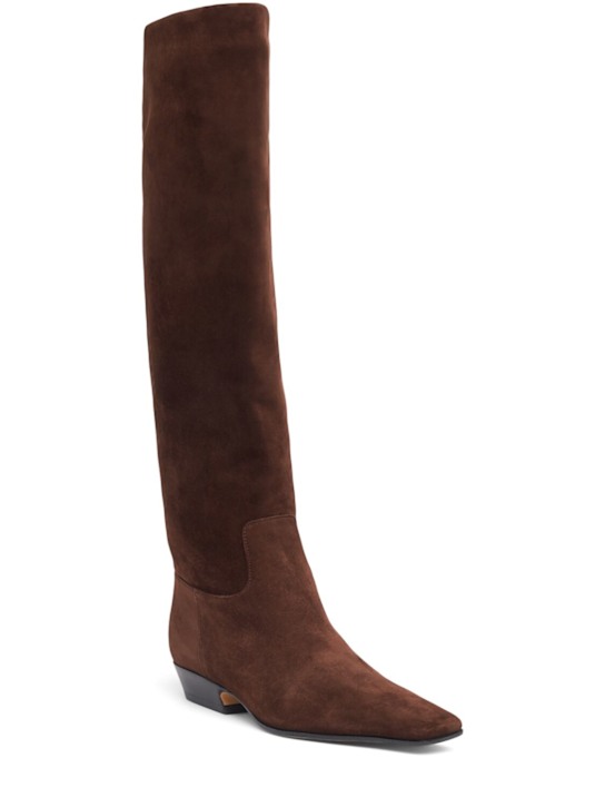 Luisaviaroma Stivali alti Marfa in pelle scamosciata 25mm Offerta esclusiva