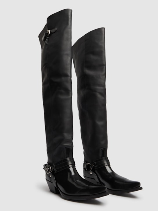 Luisaviaroma Stivali western sopra il ginocchio in pelle 40mm Ritorno libero