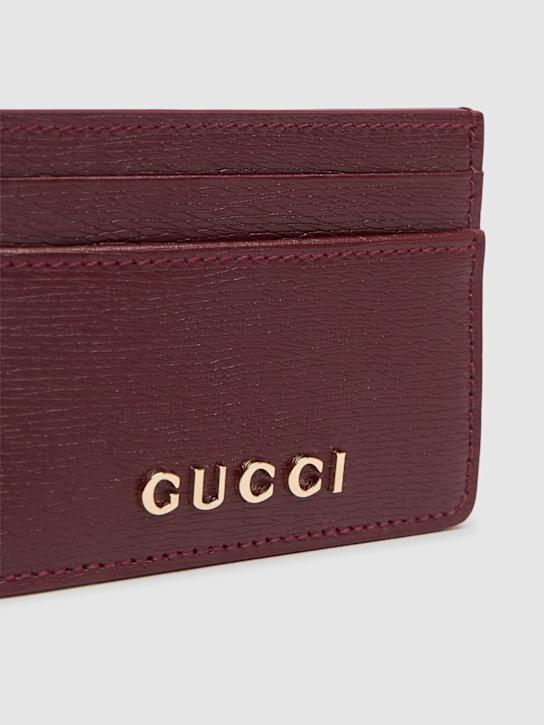 Luisaviaroma Porta carte di credito Gucci Script in pelle Nuovo
