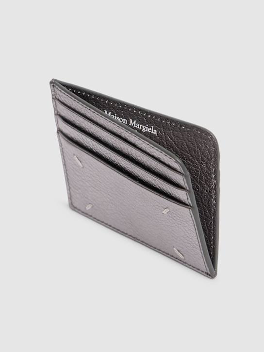 Luisaviaroma Porta tessere Slim Gap in pelle metallizzata Pezzi Unici