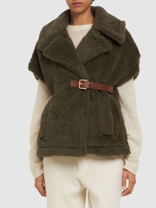 Luisaviaroma Cappa Abavo in shearling di cammello e seta Presa