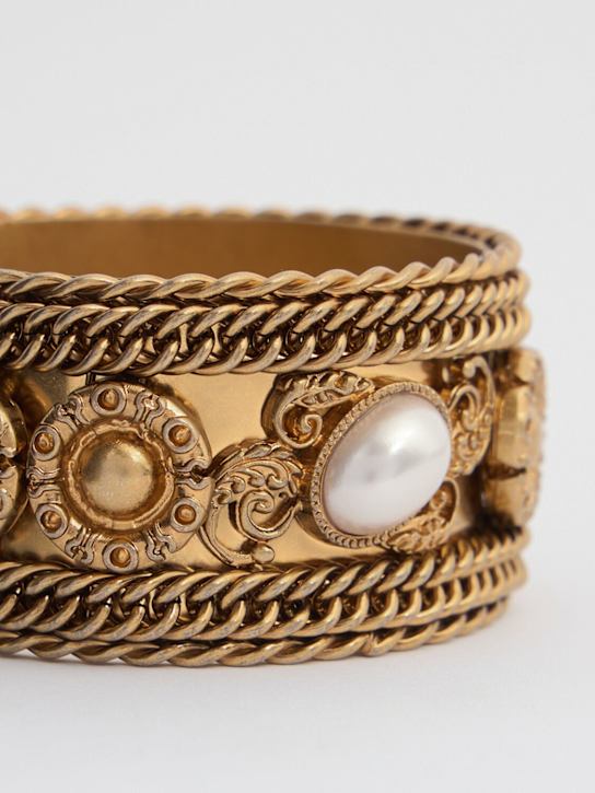 Luisaviaroma Bracciale rigido con catene e perle sintetiche Duty-free