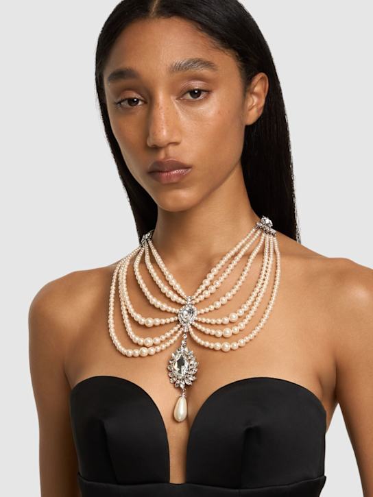Luisaviaroma Collana con perle d’imitazione e cristalli 50% di sconto per tempo limitato