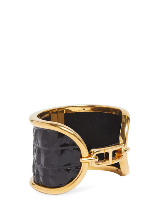 Luisaviaroma Bracciale in pelle goffrata e ottone Sconti questo mese