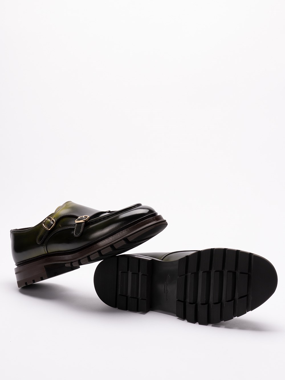 Santoni `Emric` Buckled Loafers Shopping Online