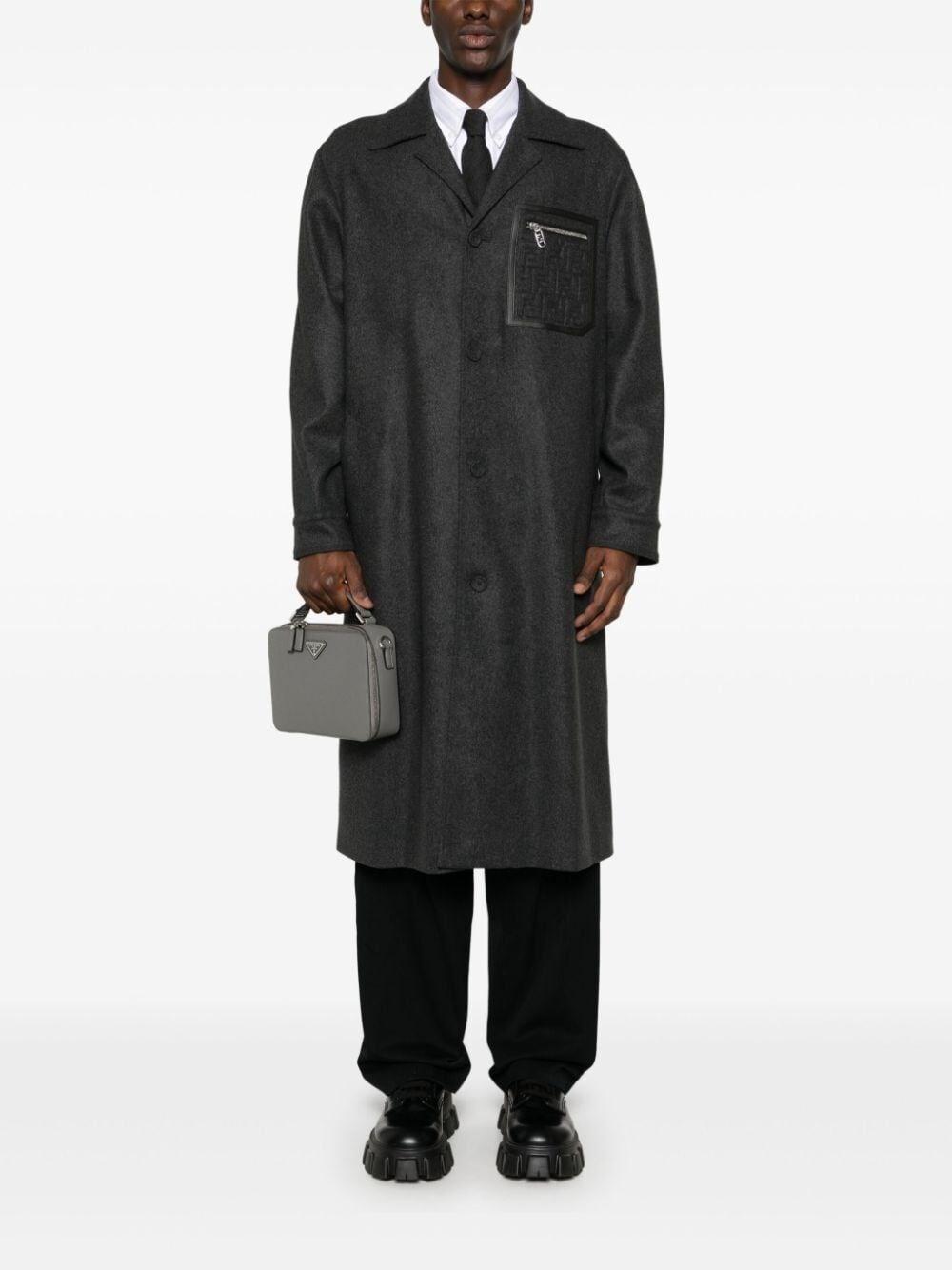 Fendi `FF` Embossed Coat Outlet