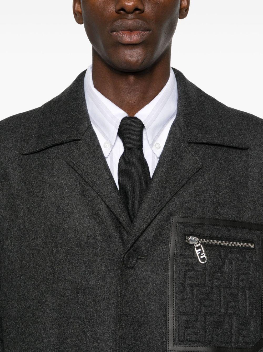 Fendi `FF` Embossed Coat Outlet