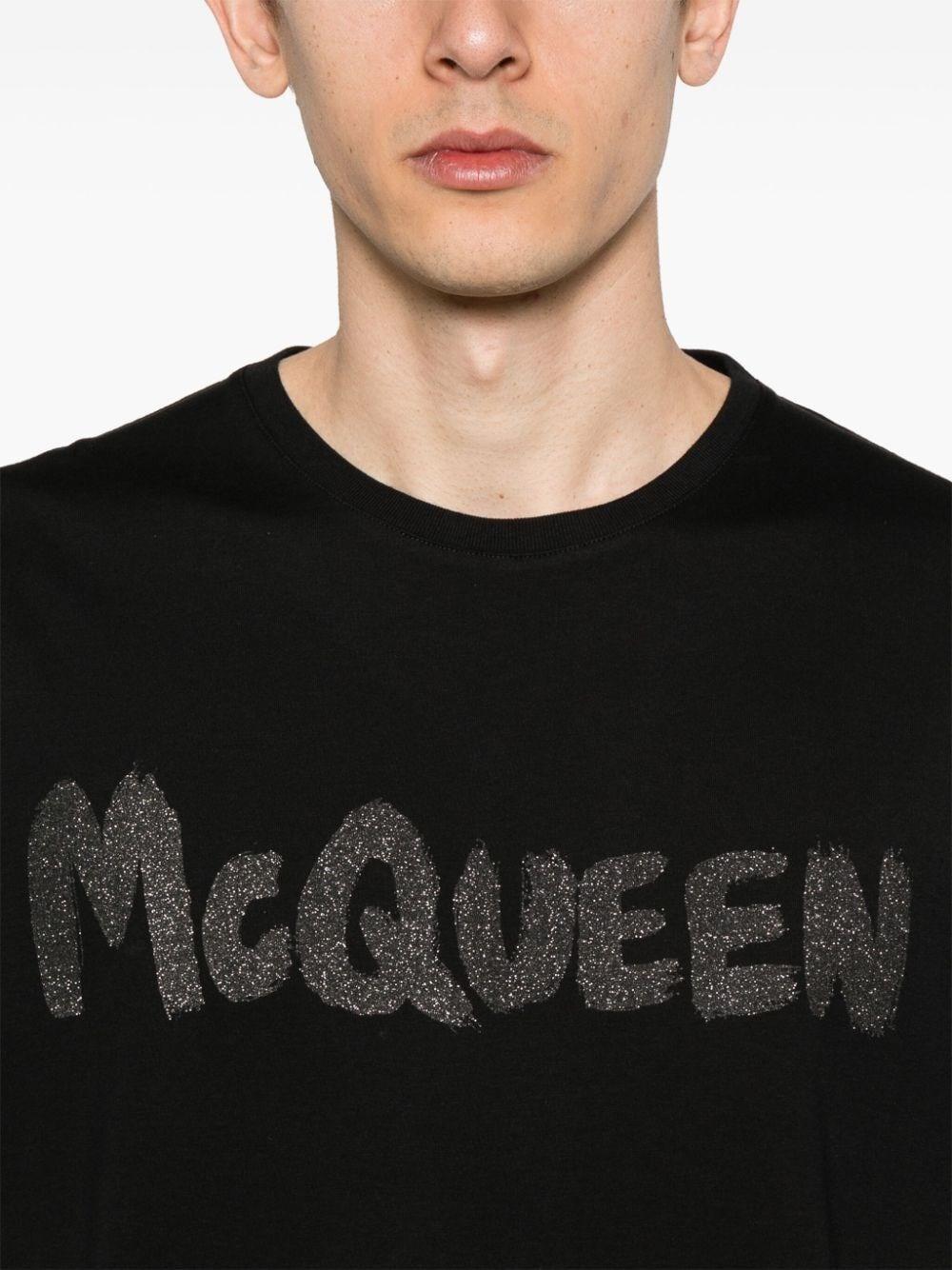 Alexander mcqueen `Graffiti` Print T-Shirt Sconti questo mese