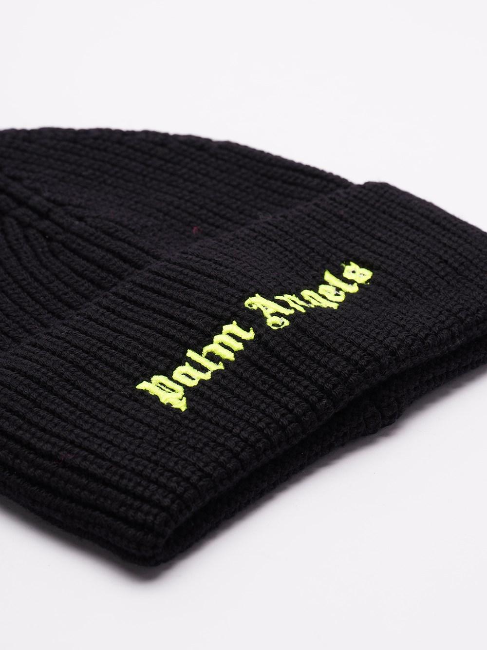 Palm angels `Classic Logo` Ribbed Beanie In Saldo