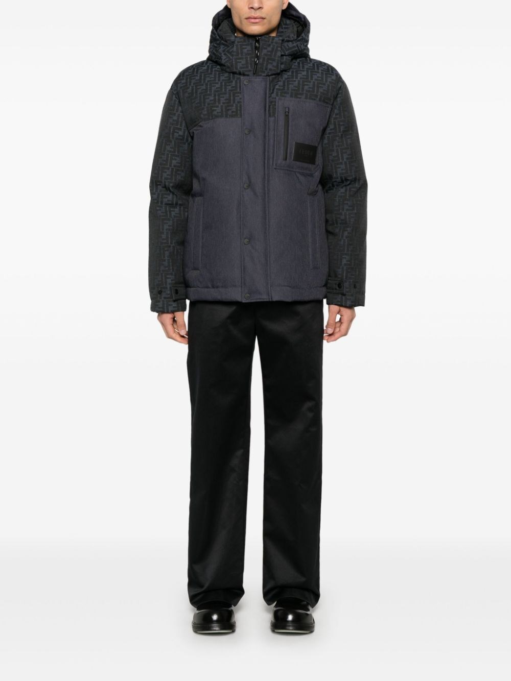 Fendi `FF Denim Tech` Padded Jacket Nuovo