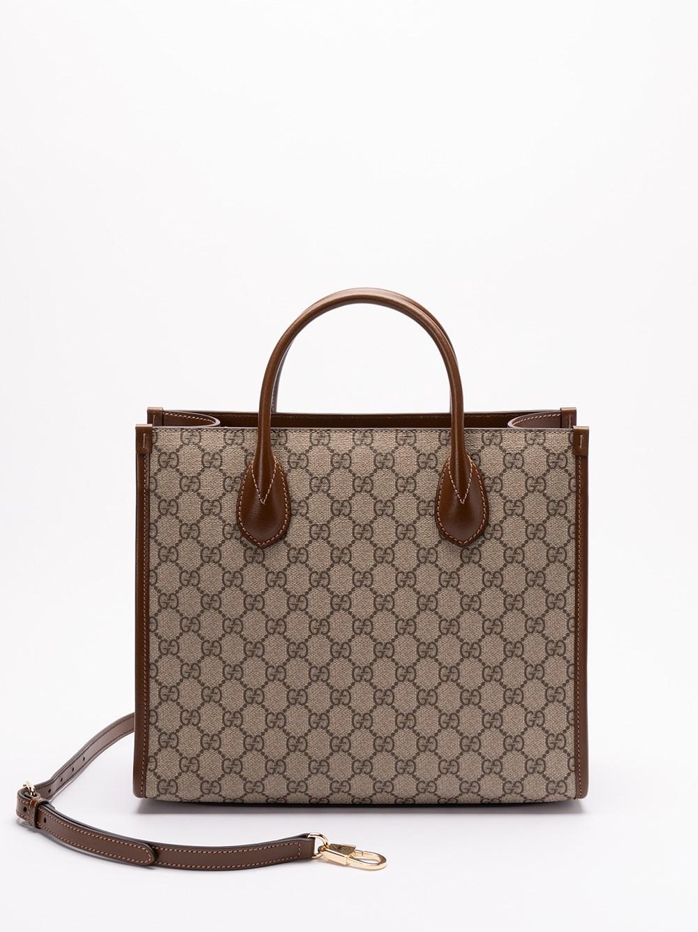 Gucci `Interlocking GG` Small Tote Presa